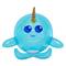 Swim Central 29" Inflatable Blue Narwhal Beach Ball with Tusk